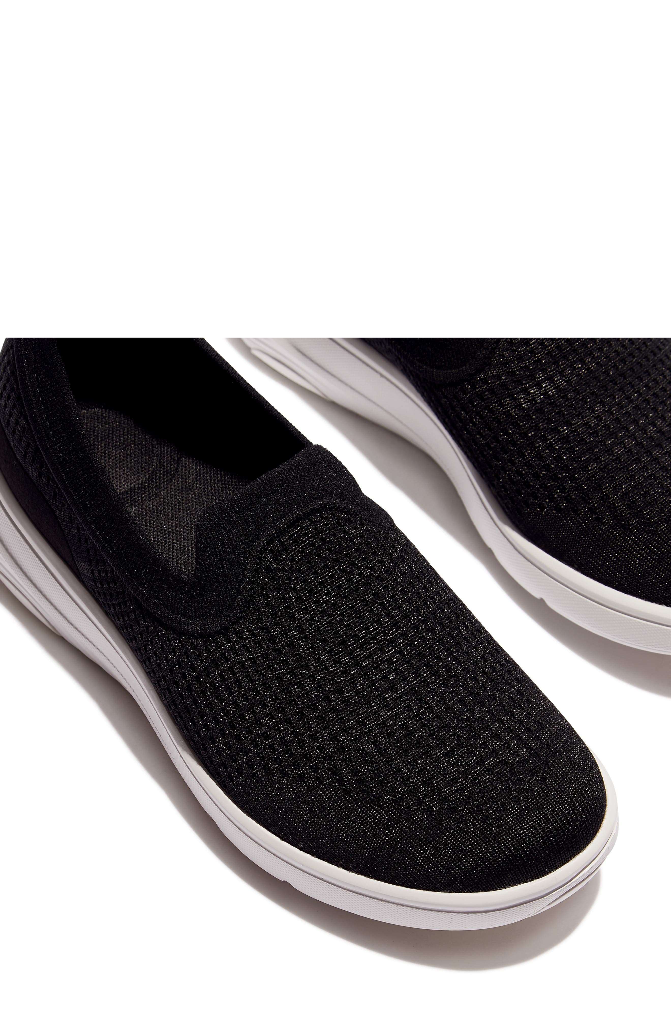 FitFlop SUPER-Q Knit Slip-On Sneaker, Alternate, color, Black