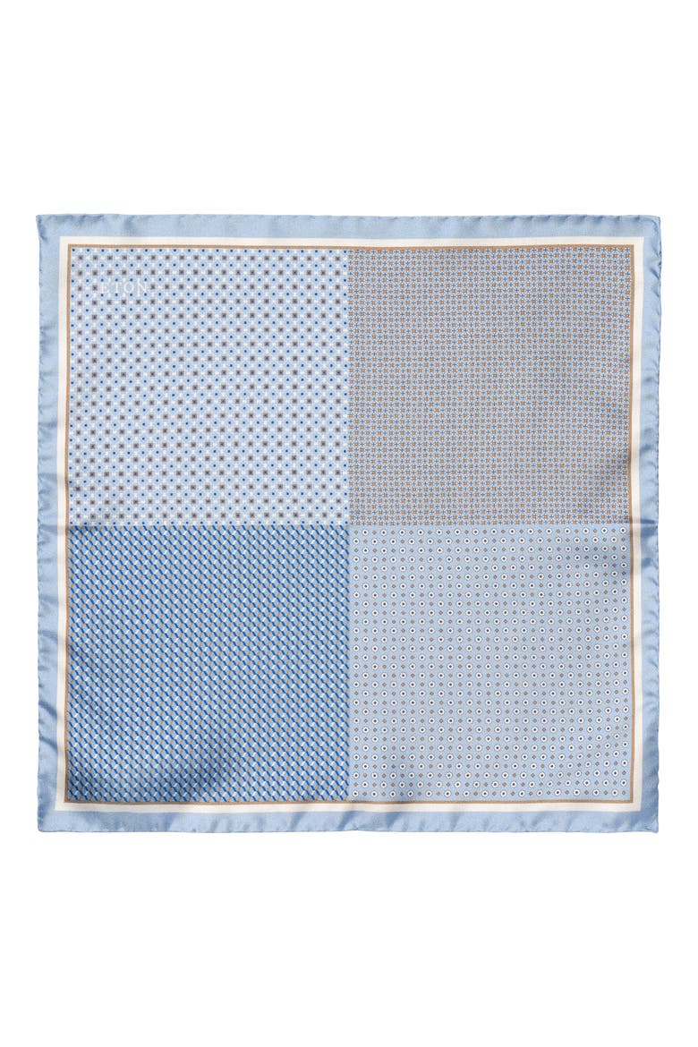 Quadrant Silk Pocket Square, Alternate, color, BLUE