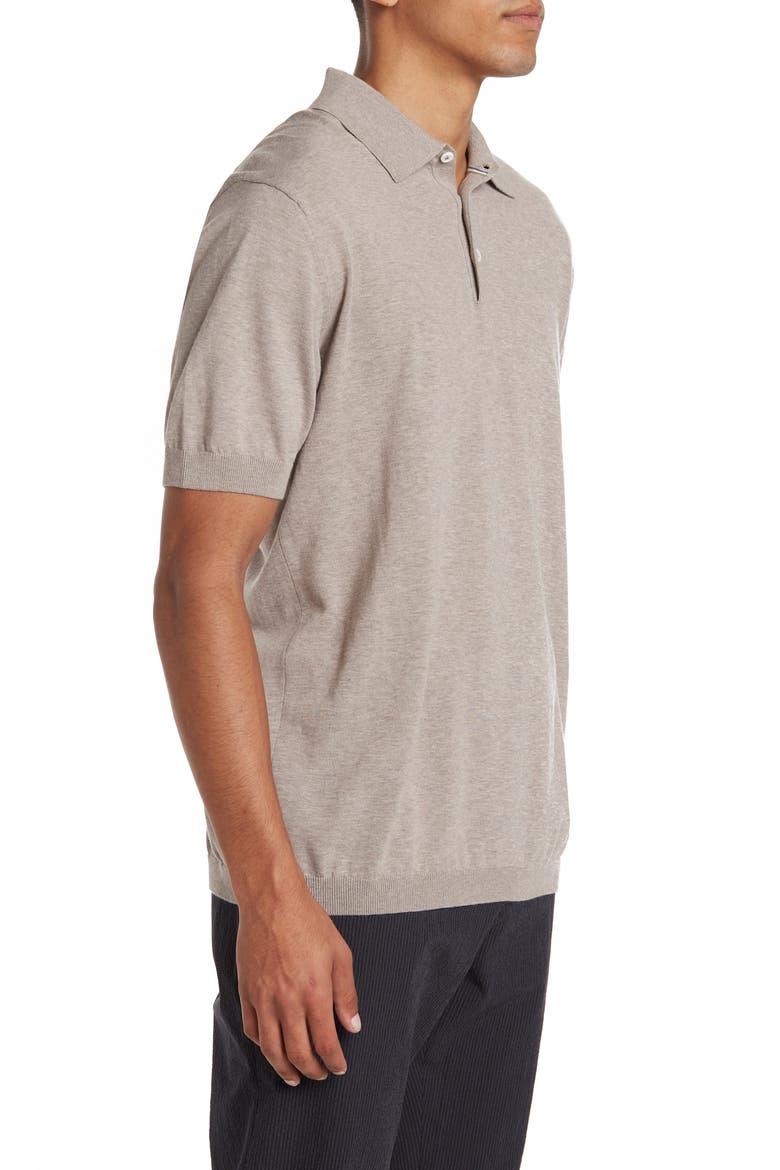 Hillside Cotton Polo, Alternate, color, STONE