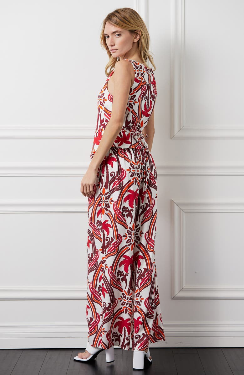 CIEBON Elina Wide Leg Pants, Alternate, color, Red Multi