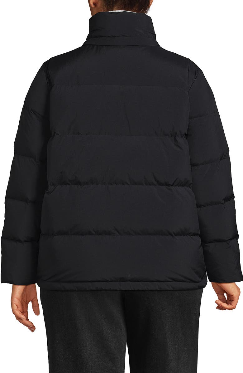 Lands' End Wide Channel 600 Down Puffer Jacket, Alternate, color, Black