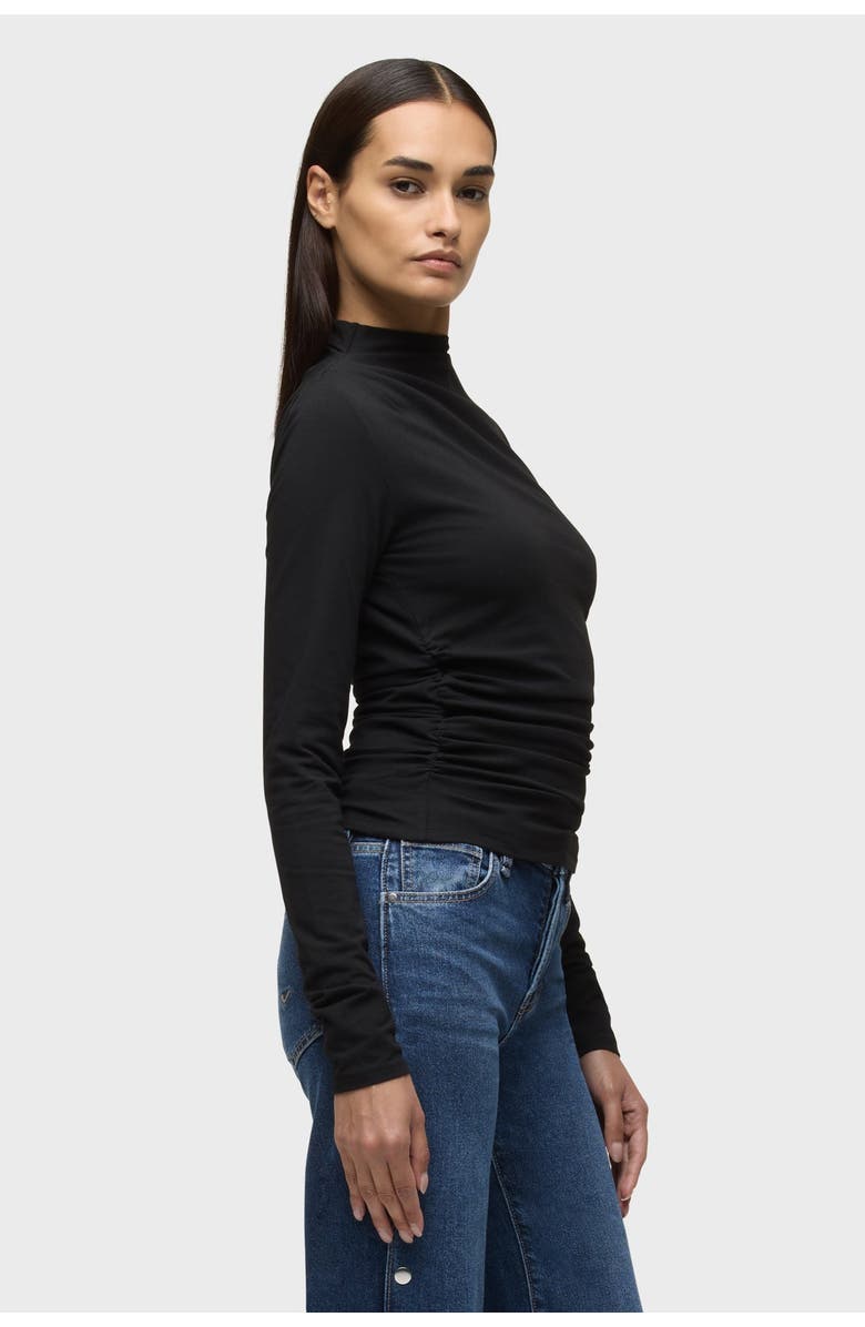 Hudson Jeans Mock Neck Long Sleeve, Alternate, color, Black