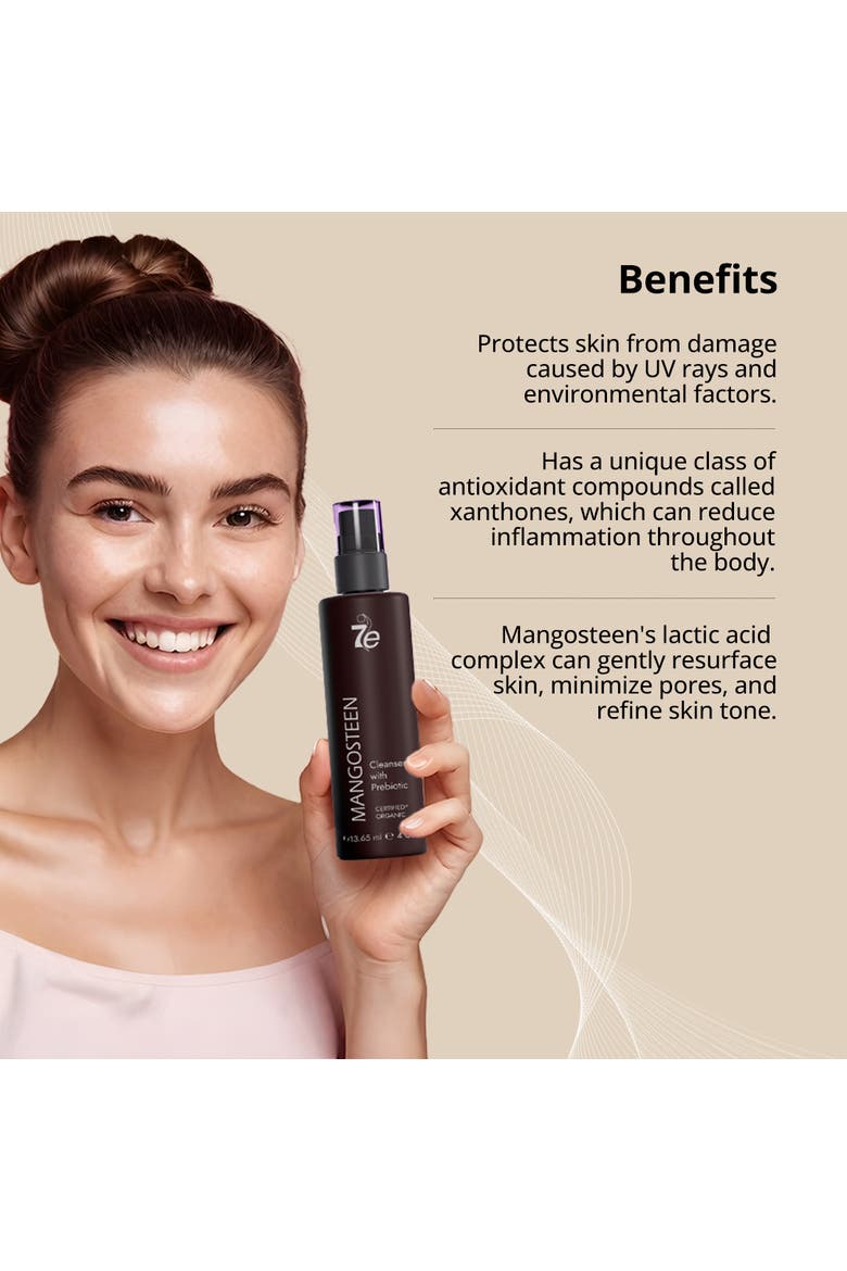 Mangosteen Face Cleanser with Antioxidants, Alternate, color, Transparent