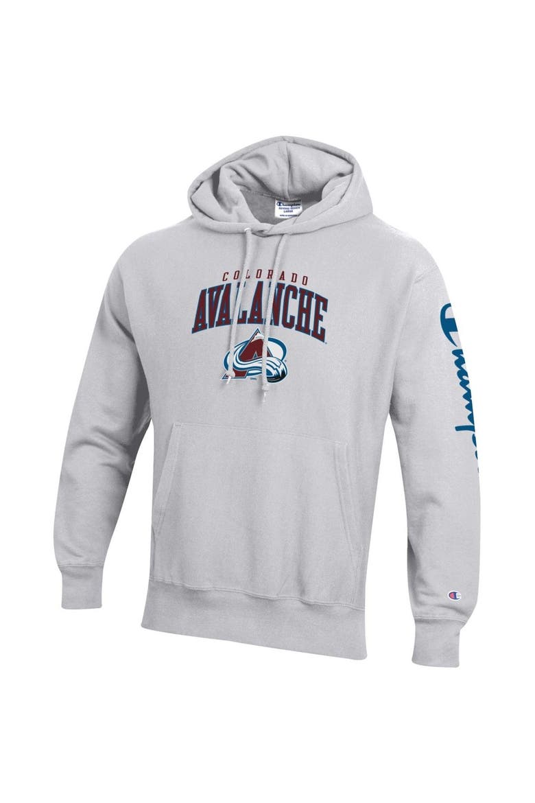 Men's Champion Heather Gray Colorado Avalanche Reverse Weave Pullover Hoodie, Alternate, color, Heather Gray