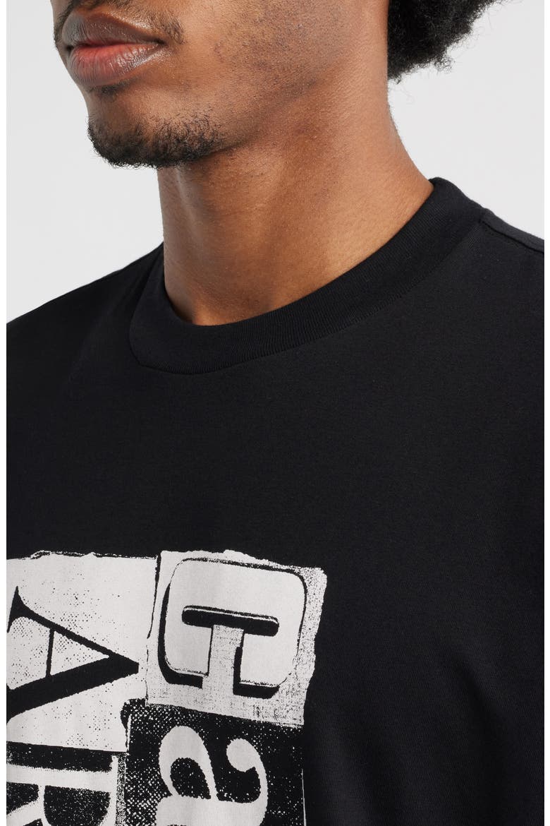 Moving Letterpress Cotton Graphic T-Shirt, Alternate, color, BLACK