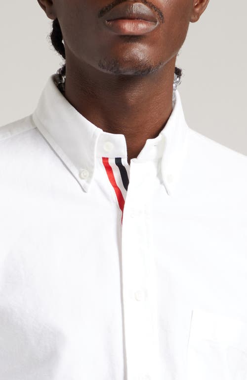 Thom Browne Classic Fit Cotton Button-down Shirt In White