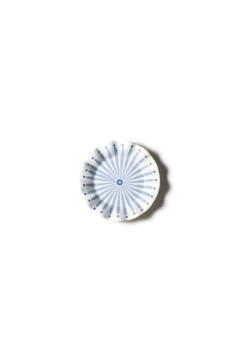 Iris Blue Burst Ruffle Salad Plate, Main, color, Blue