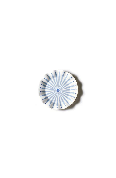 Iris Blue Burst Ruffle Salad Plate