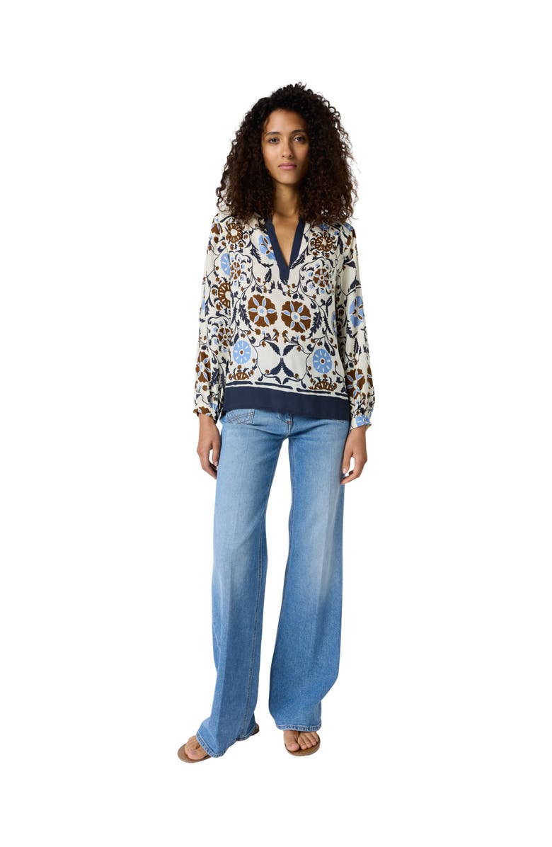 GERARD DAREL Crystelle Printed Blouse, Alternate, color, Ecru