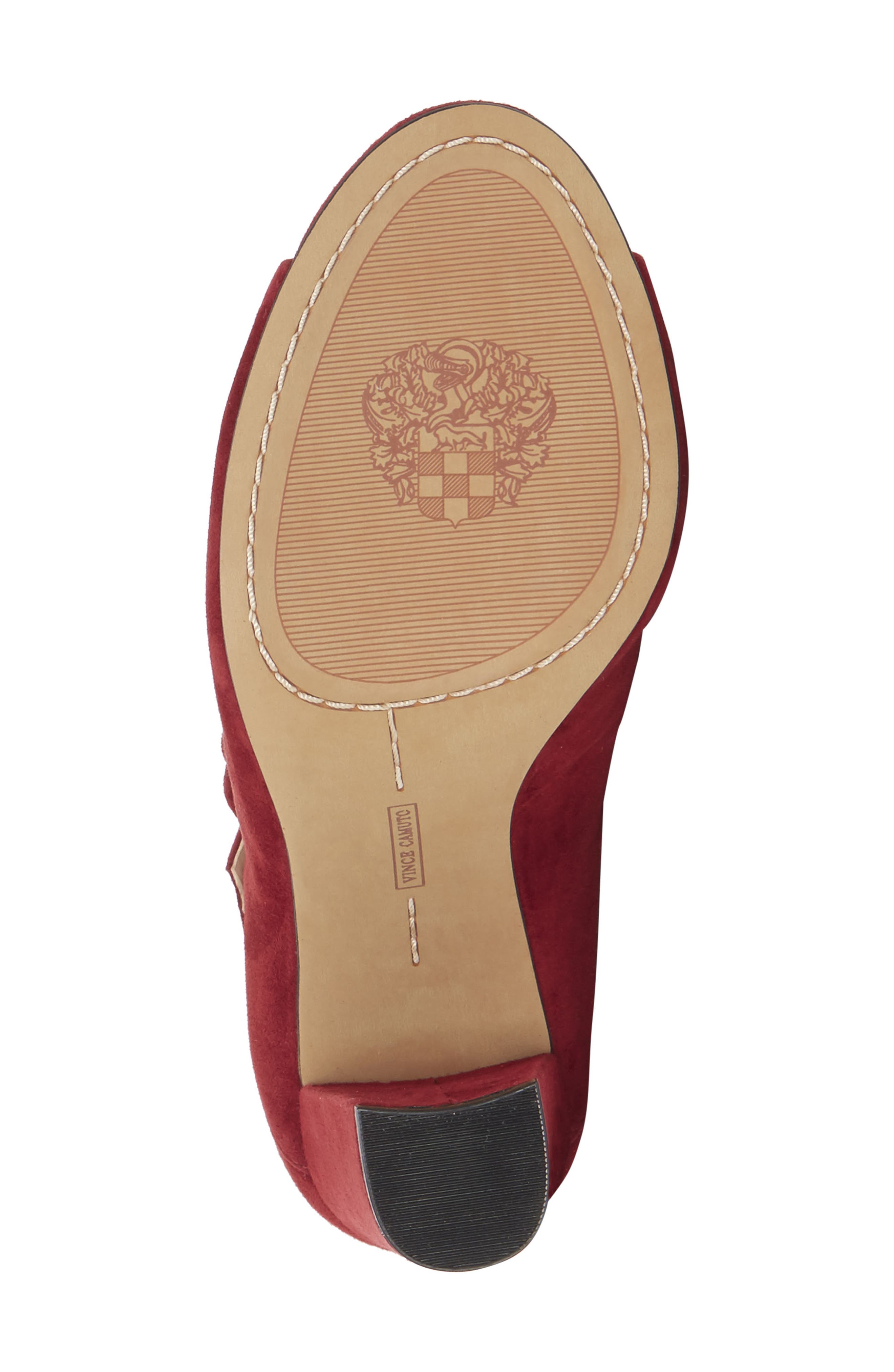 Vince Camuto Selmer Peep-Toe Pump, Alternate, color, Beaujolais Suede