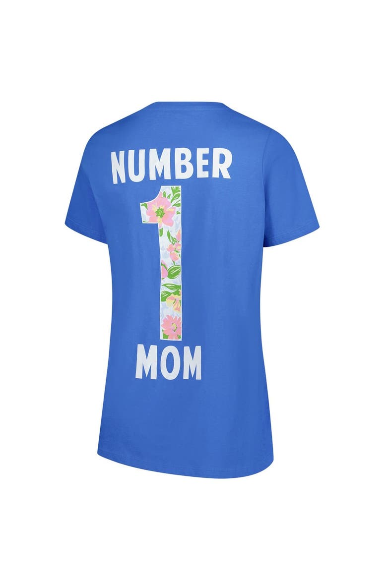 Women's Fanatics  Blue Detroit Lions Plus Size Mother's Day Floral V-Neck T-Shirt, Alternate, color, Blue