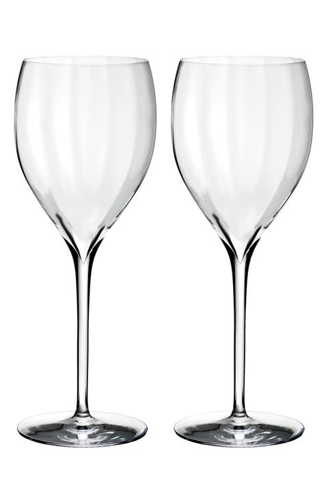 Elegance Set of 2 Fine Crystal Sauvignon Blanc Glasses