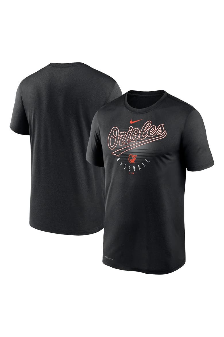 Men's Nike Black Baltimore Orioles Wordmark Outline Legend T-Shirt, Main, color, Black