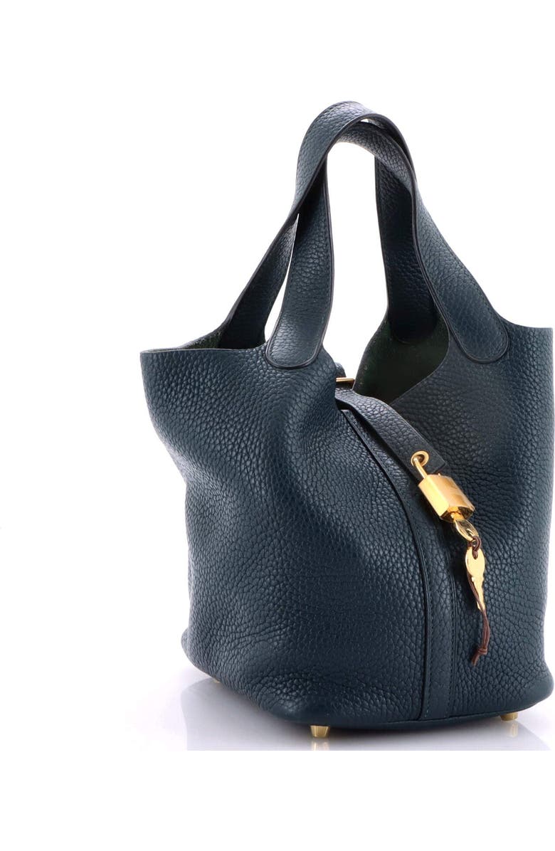 Pre-Owned Hermes Picotin Lock Bag Clemence PM, Alternate, color, Vert Cypress