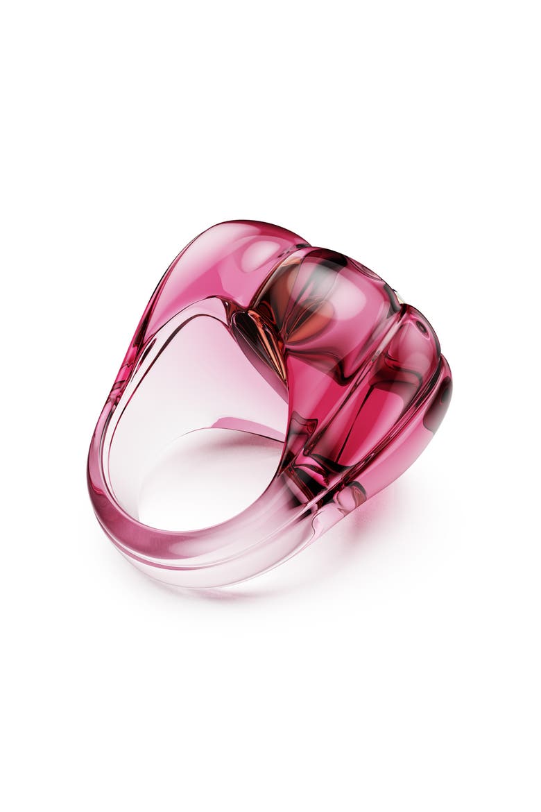 Dulcis Crystal Heart Cocktail Ring, Alternate, color, PINK