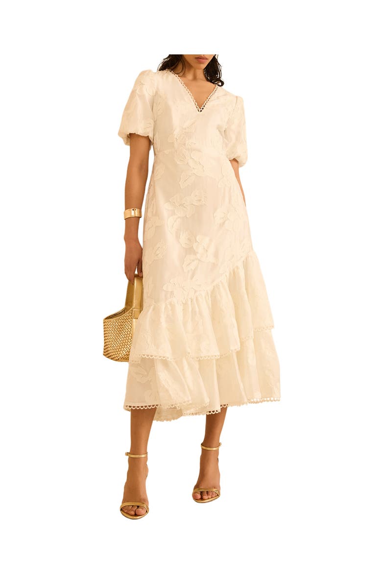 MINT VELVET Cotton Blend Floral Maxi Dress, Main, color, Ivory