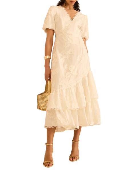 Cotton Blend Floral Maxi Dress