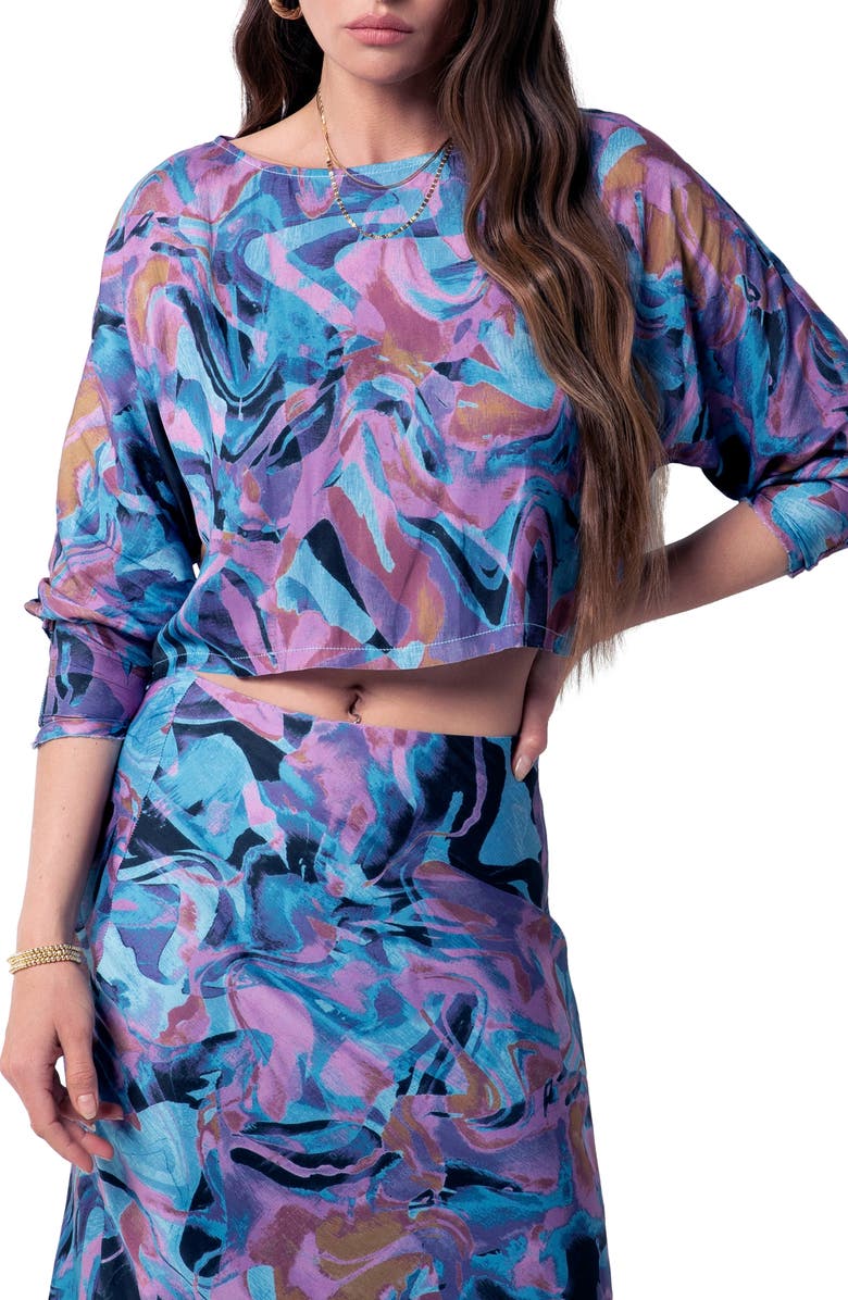 Tart Ditza Top, Main, color, Marbled Painting