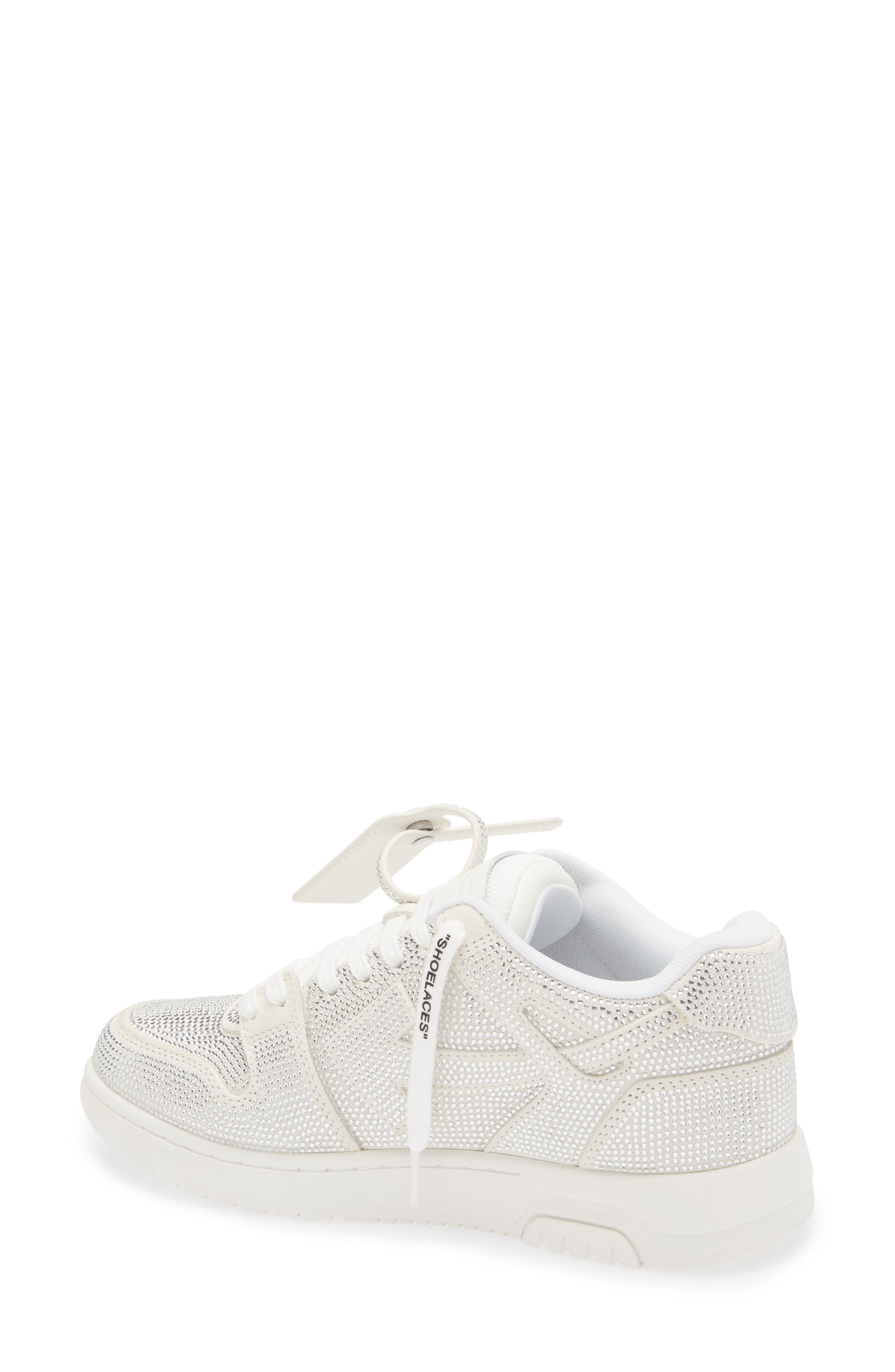 Off-White Out of Office Crystal Embellished Low Top Sneaker, Alternate, color, White - White