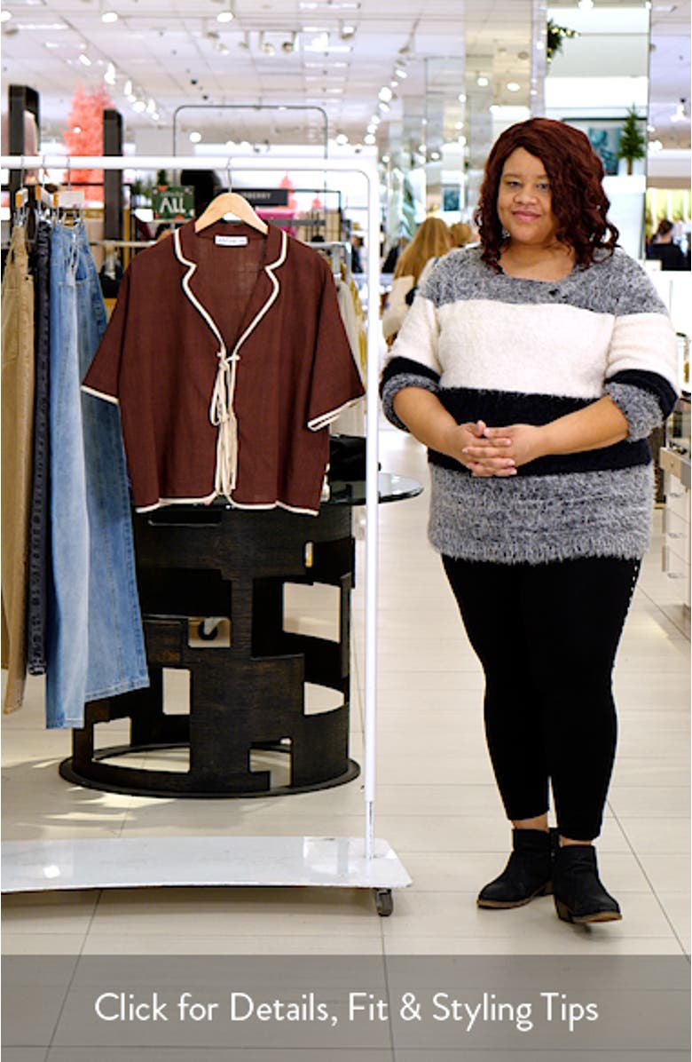 Dalton Tie Front Cotton 
Linen Shirt, sales video thumbnail