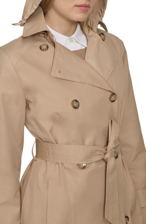 Cole Haan Signature Water Resistant Trench Coat With Removable Hood