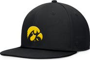 TOP OF THE WORLD Men's Top of the World Black Iowa Hawkeyes Fundamental Snapback Hat