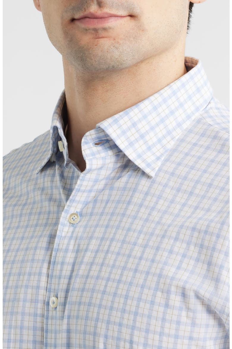 Trauber Plaid Button-Up Shirt, Alternate, color, MID BLUE