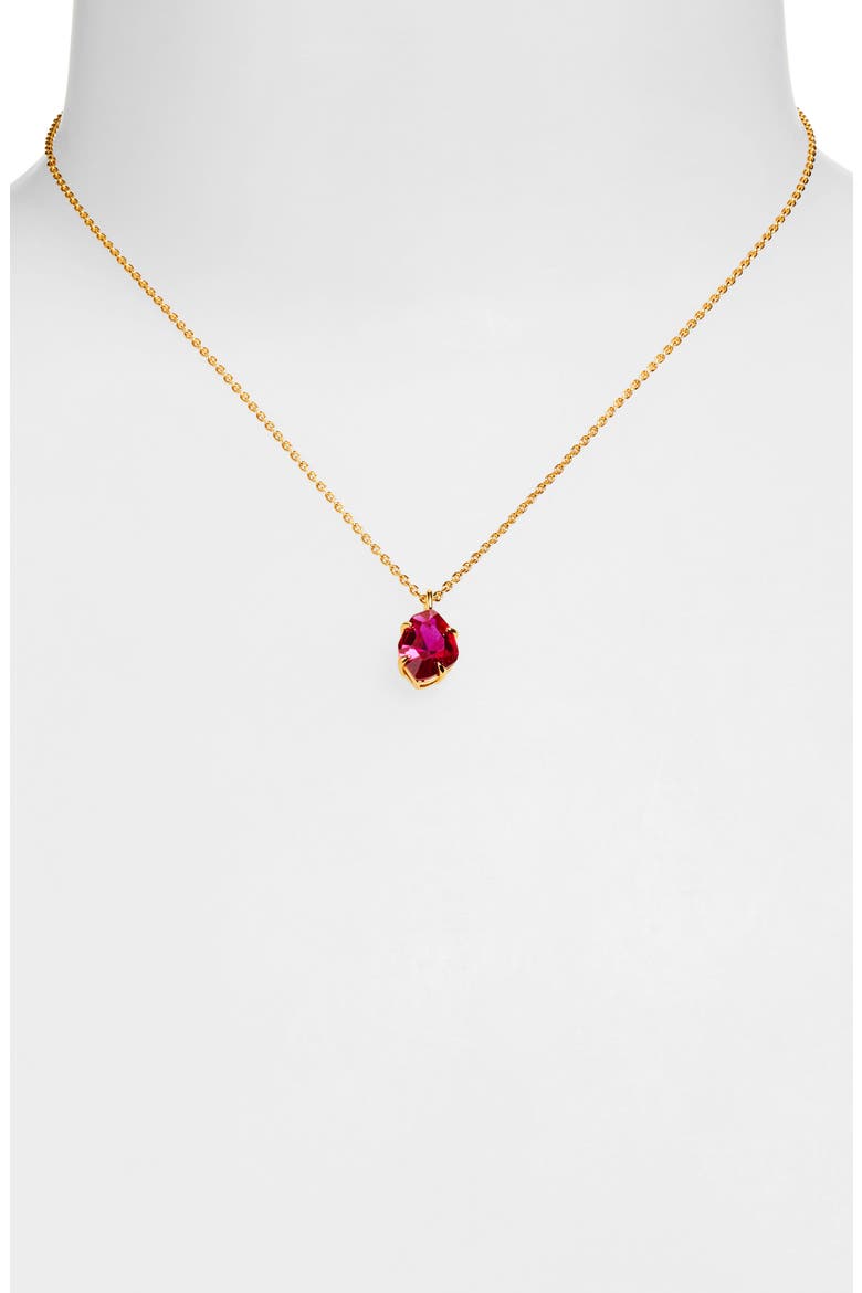 treasure trove mini pendant necklace, Alternate, color, FUCHSIA.