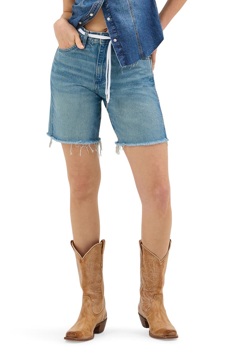Cowboy Cutoff Denim Shorts, Main, color, LEAVING TOWN