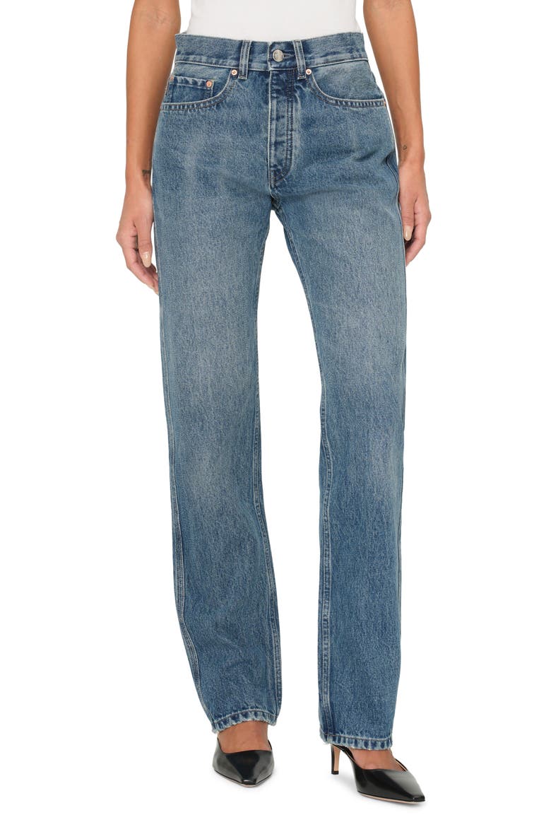 Romie Mid Rise Straight Leg Jeans, Main, color, ENDLESS SEA VINTAGE