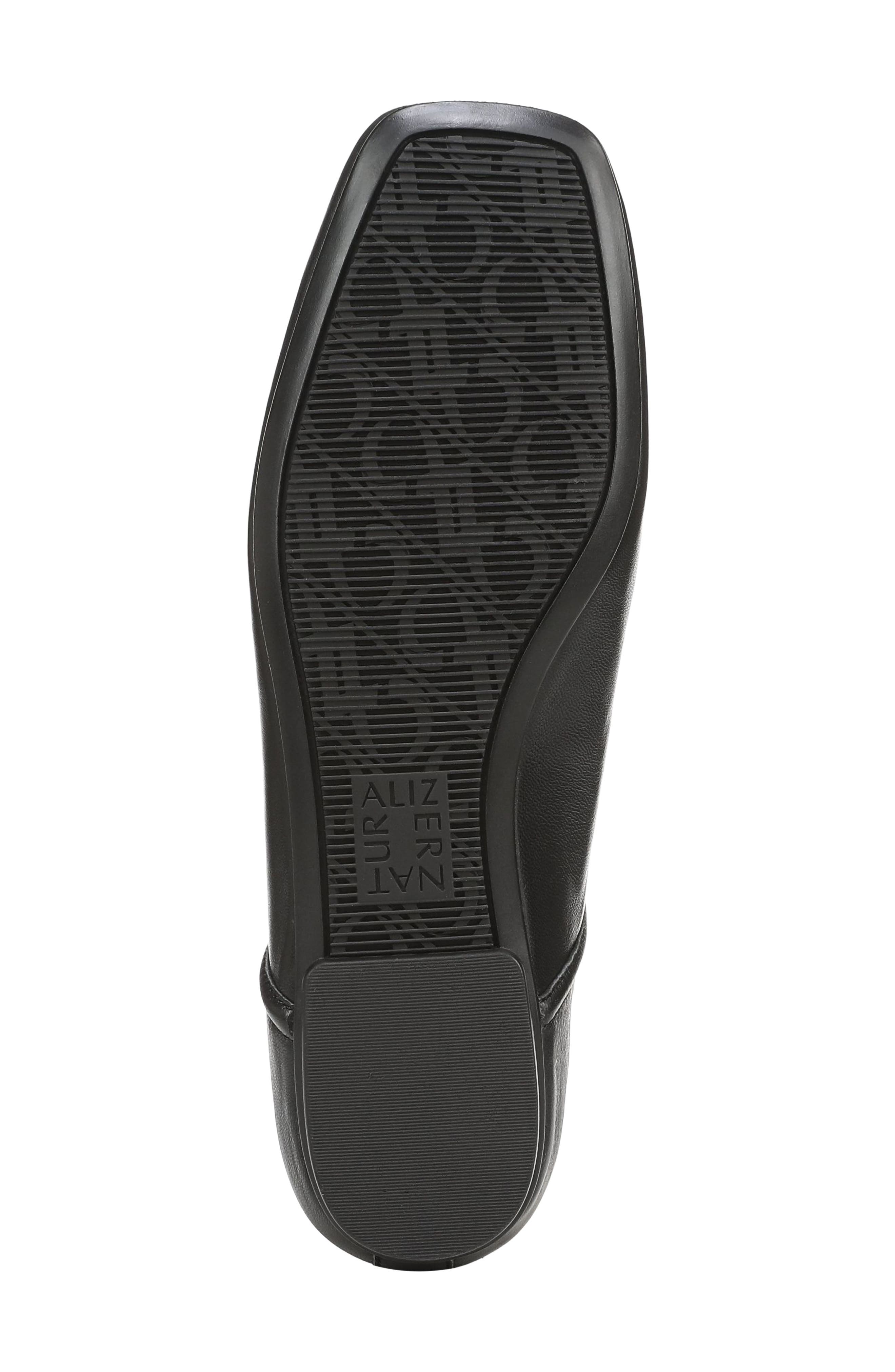 Dream Square Toe Ballet Flat, Alternate, color, BLACK LEATHER