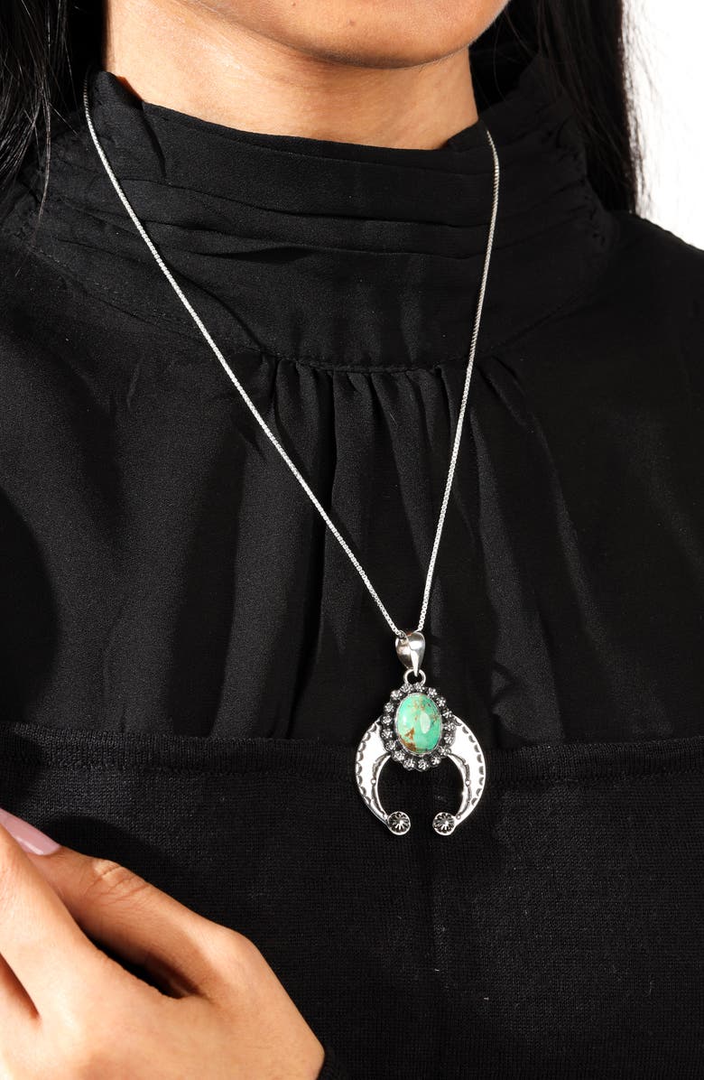 YS GEMS Sterling Silver Turquoise Pendant, Alternate, color, Green