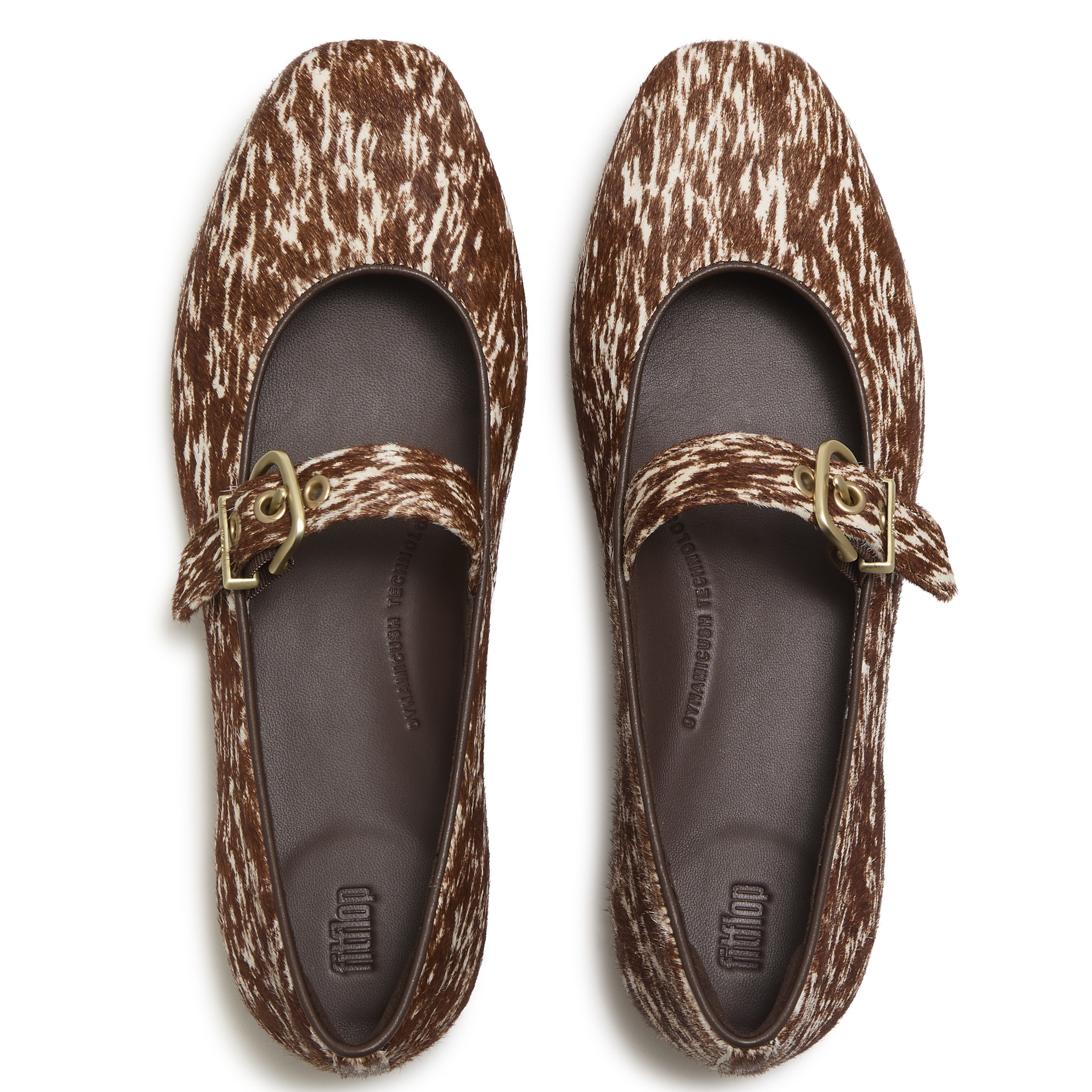 Delicato Pony Cow Mary Janes, Alternate, color, Brown/White