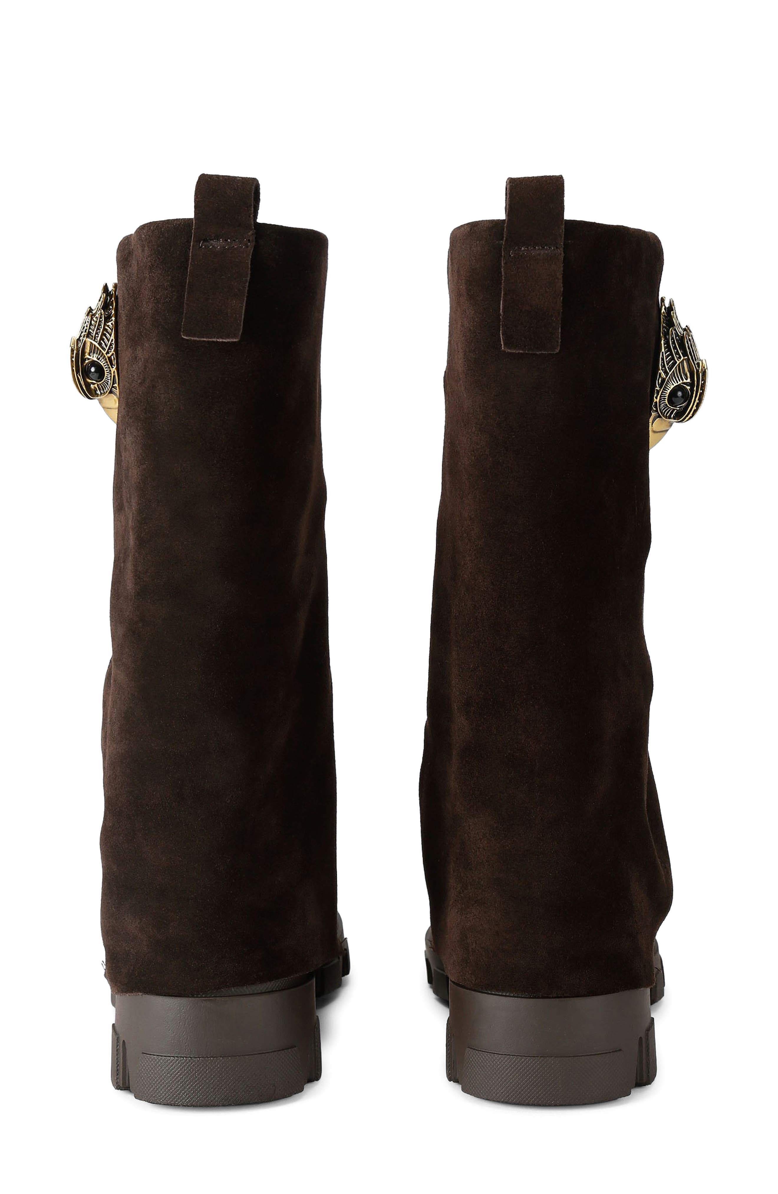 Stomp Leather Foldover Boot, Alternate, color, BROWN