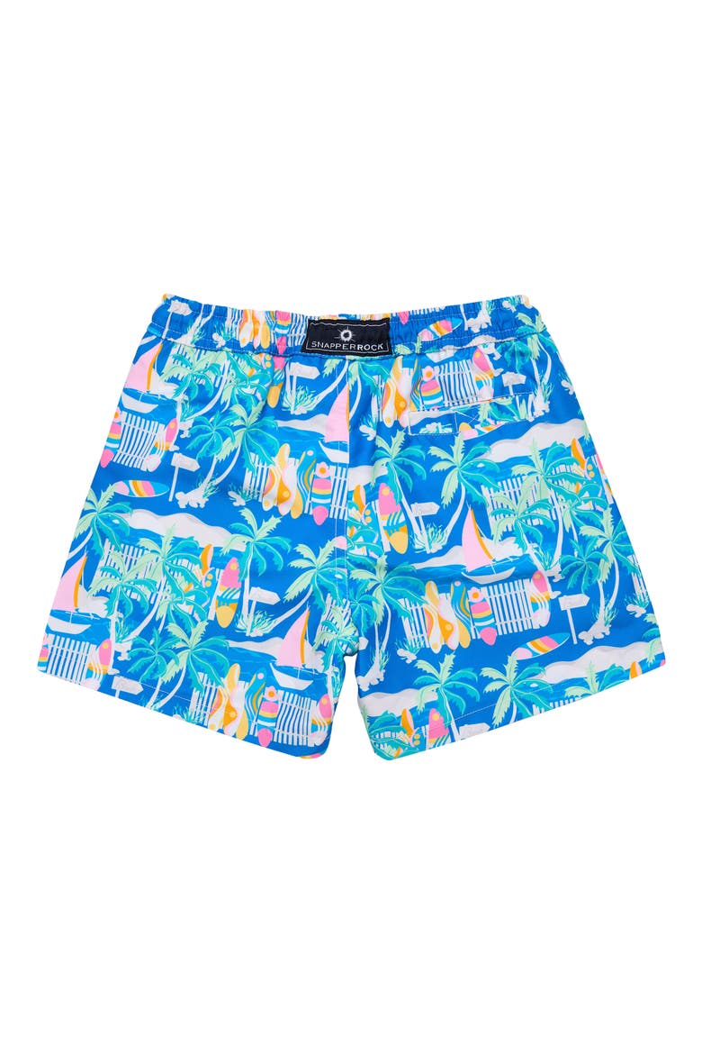Kids' Breakwater Beach UPF 50+ Swim Trunks, Alternate, color, BLUE MULTI