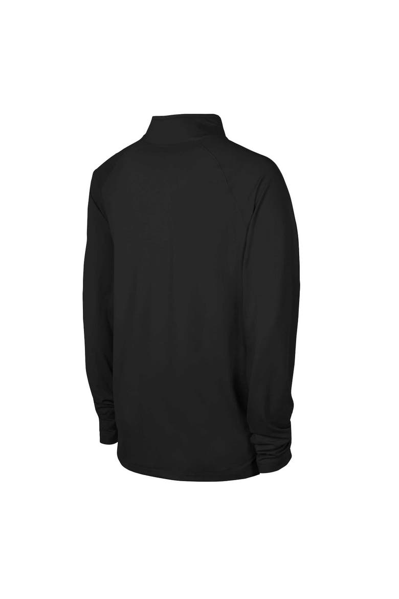 Men's Black Pittsburgh Steelers Combine Authentic Raglan Quarter-Zip Top, Alternate, color, Black