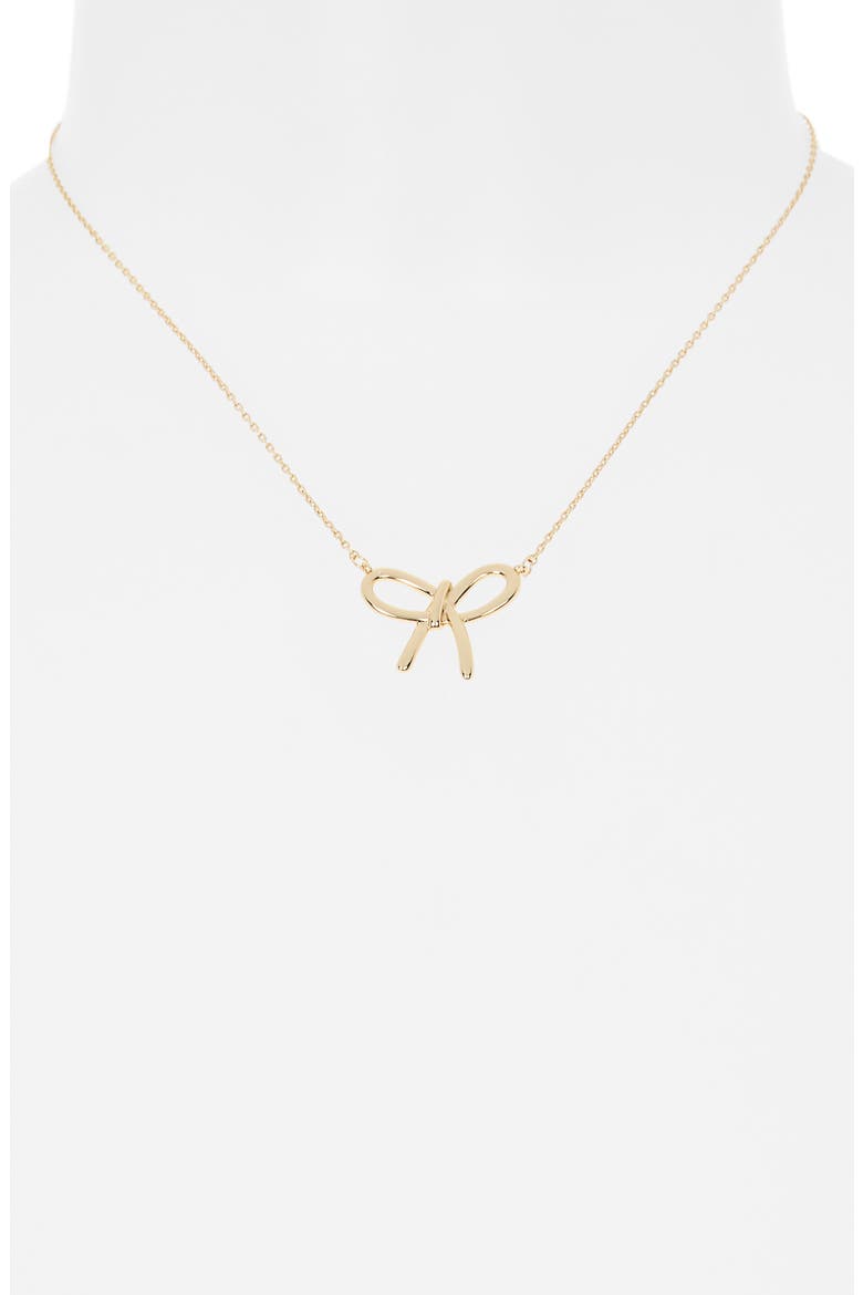 Bow Pendant Necklace, Alternate, color, GOLD