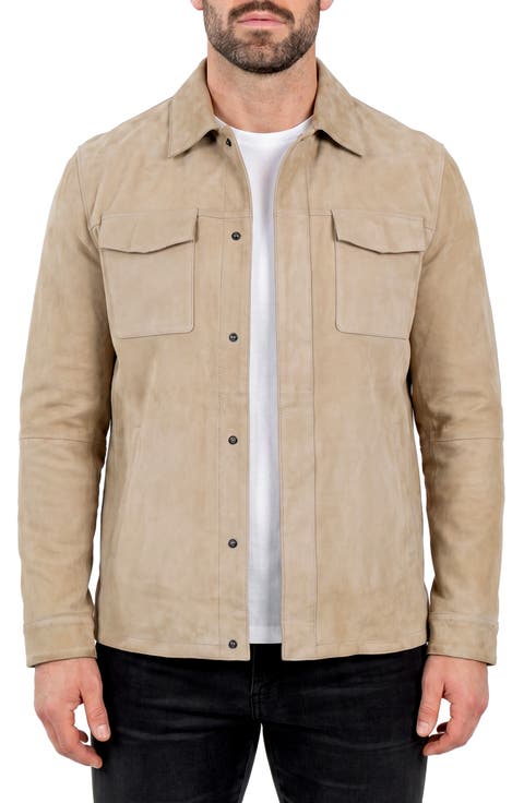 Leather Shirt Jacket