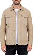Maceoo Leather Shirt Jacket