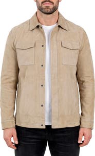Maceoo Leather Shirt Jacket
