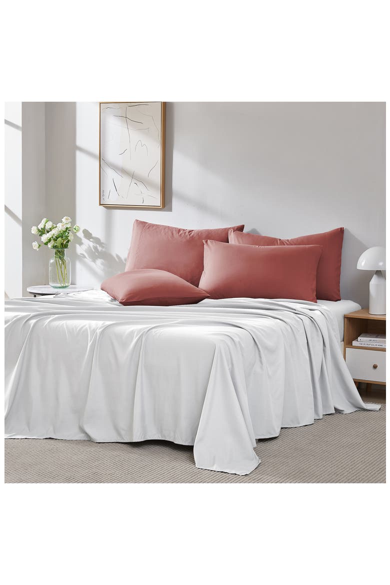 4 Piece Pillow Case Set, Alternate, color, MARSALA