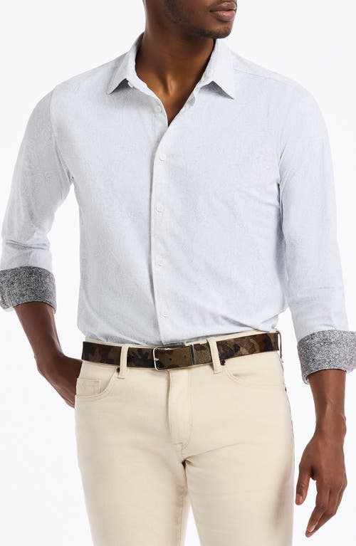 Robert Graham Thurston Paisley Knit Button-up Shirt In Yellow