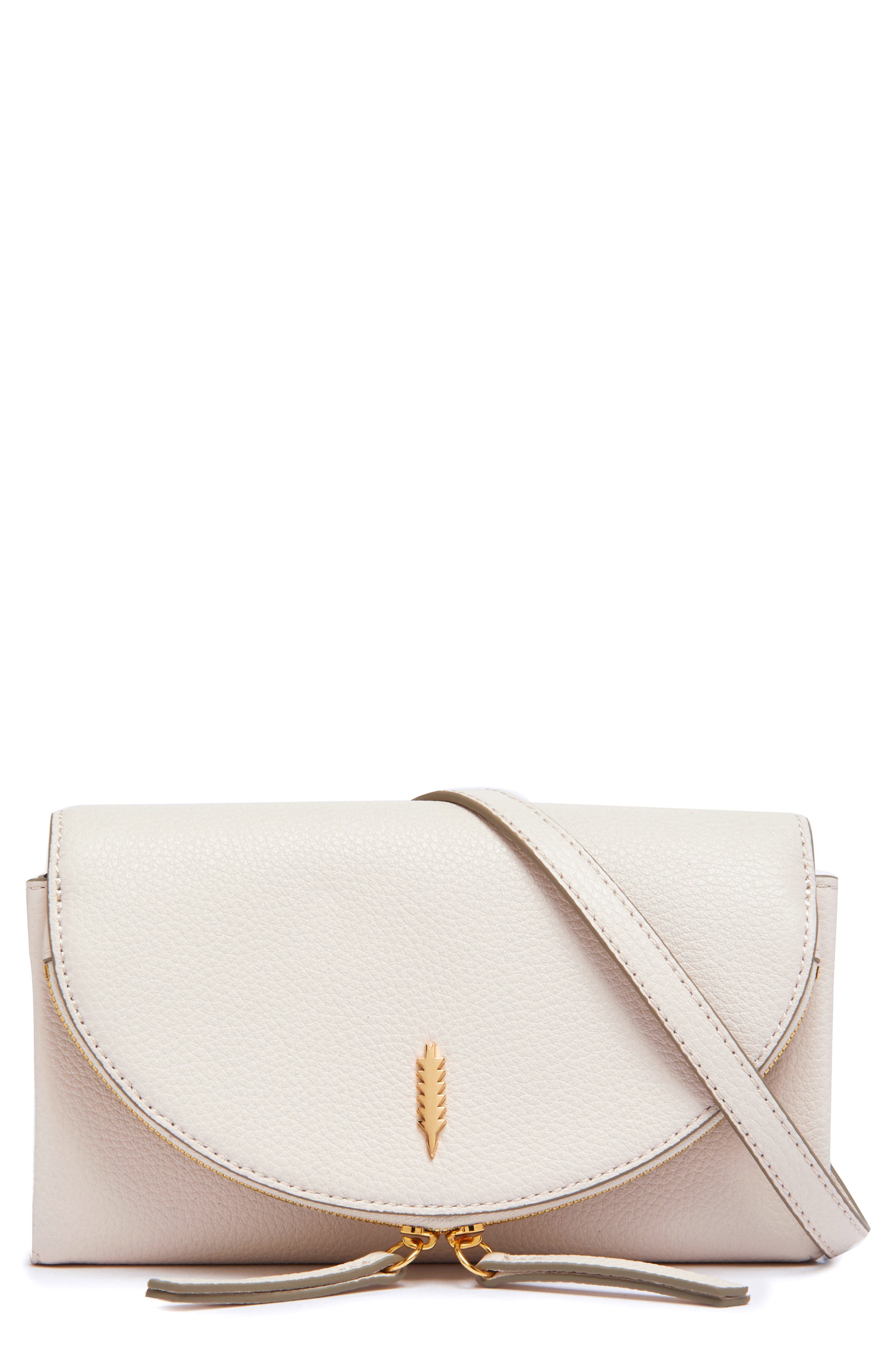Nikki Leather Crossbody Bag, Main, color, GARDENIA