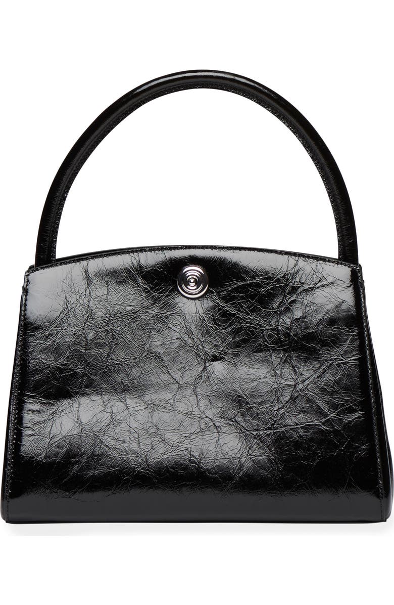 LIFFNER Pushlock Leather Shoulder Bag, Main, color, Black