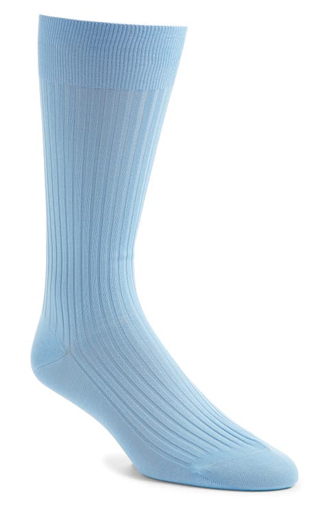 Cotton Blend Mid Calf Dress Socks