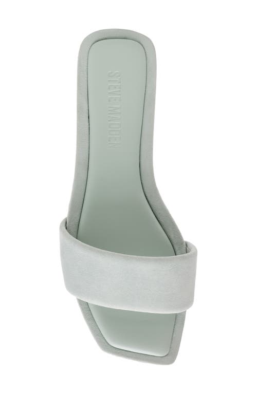 Steve Madden Lumina Slide Sandal In Sage Suede