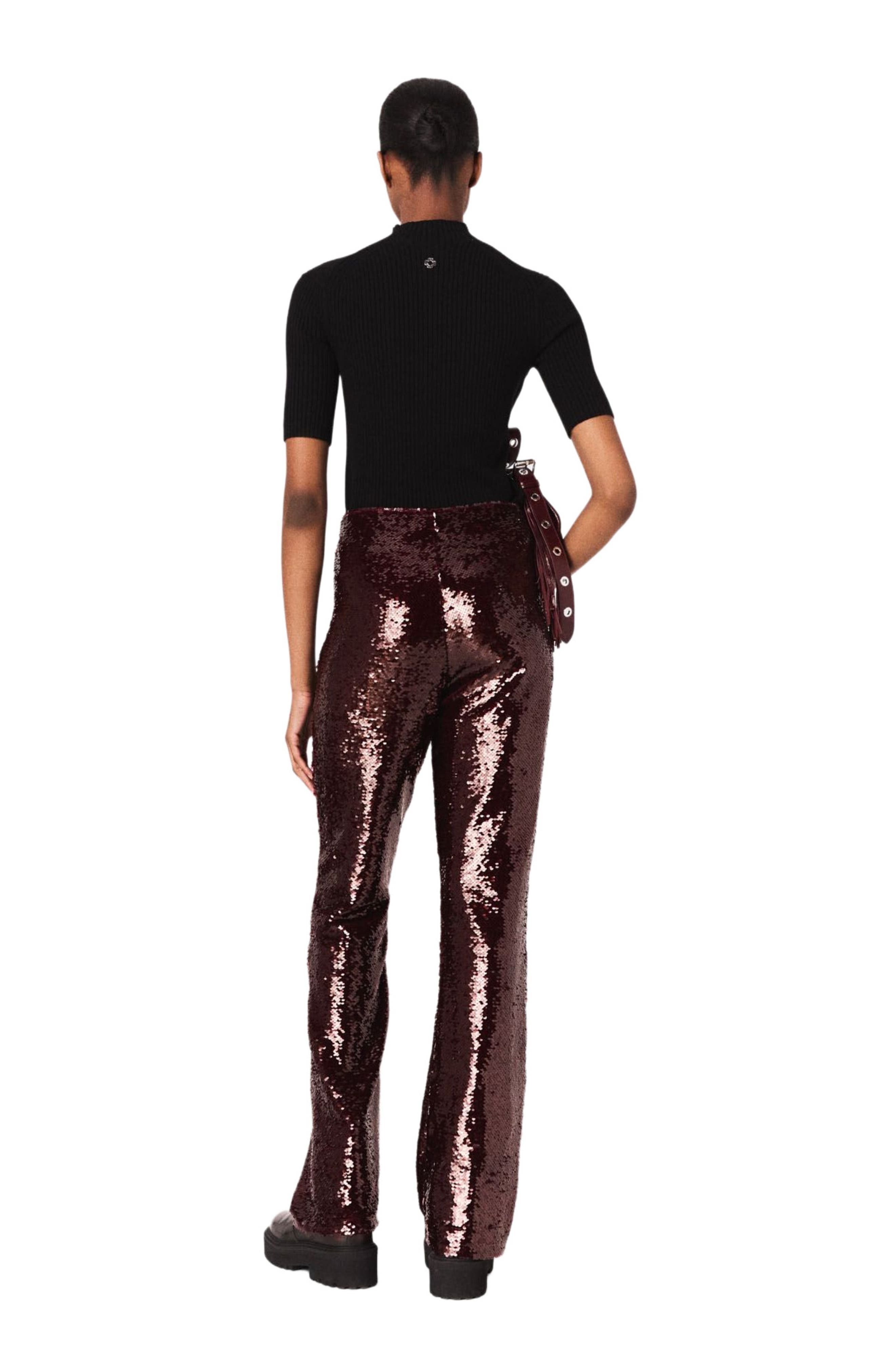 Sequin-embroidered trousers - image 2