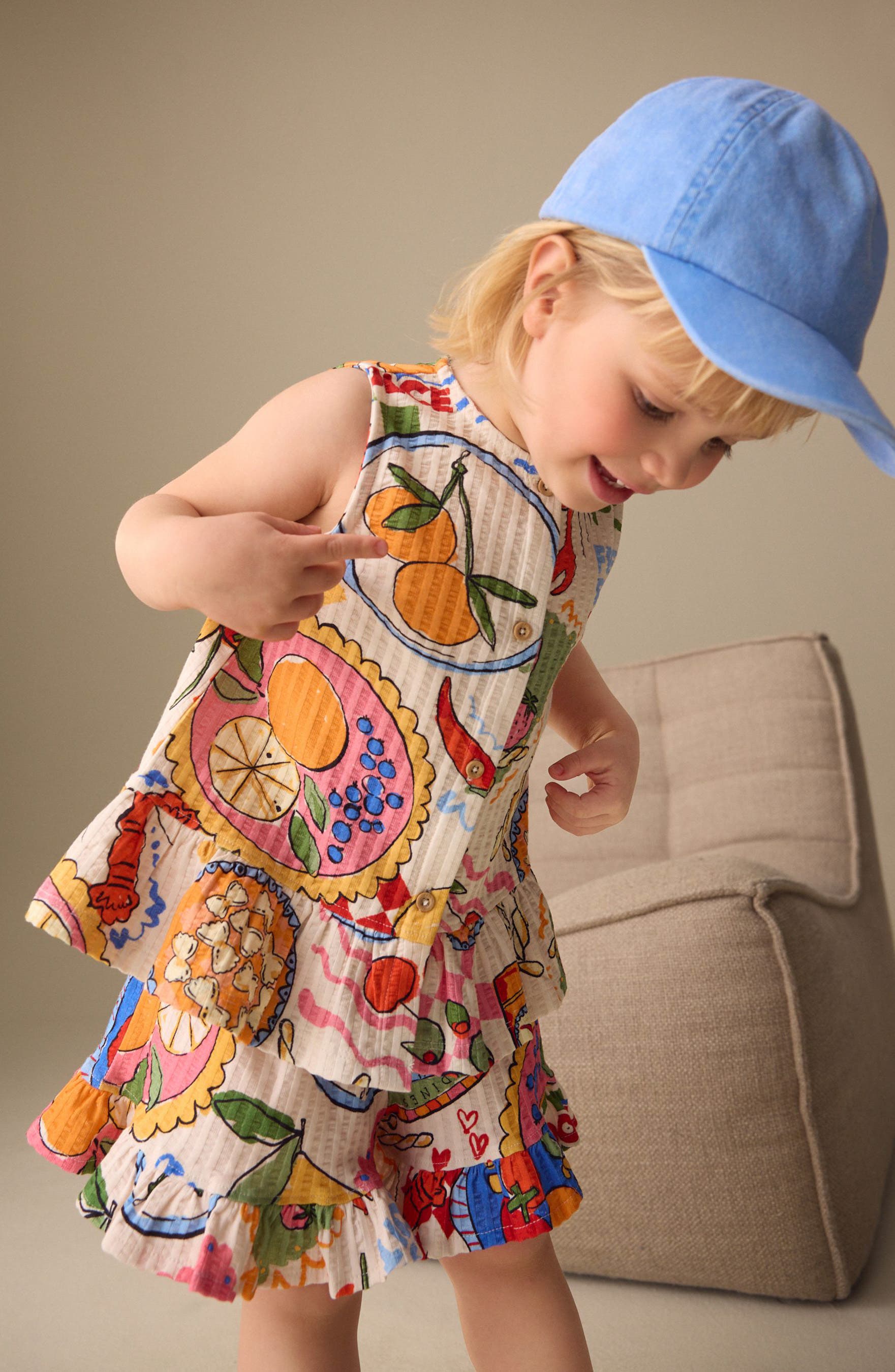 Детские NEXT Kids' Rib Top & Shorts Set — фото 5