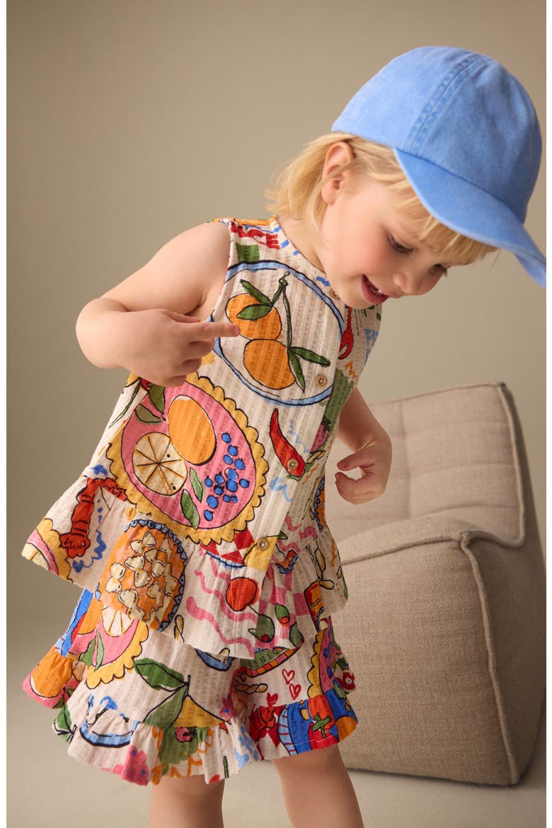 Kids' Rib Top & Shorts Set, Alternate, color, MULTI