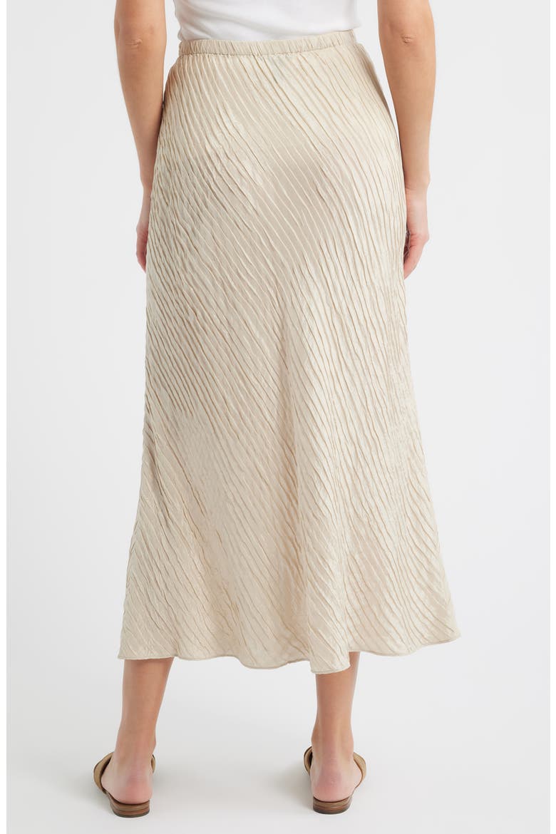 Stretch Silk Bias Cut Midi Skirt, Alternate, color, PAPYRUS